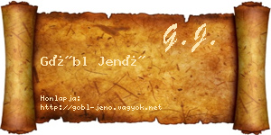 Göbl Jenő névjegykártya